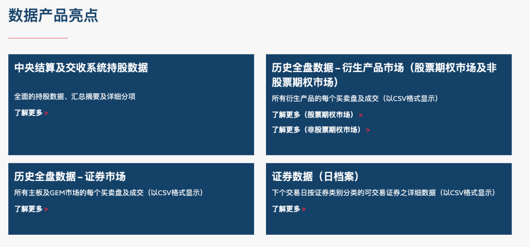 香港交易所推出数据平台，初期提供三类数据产品