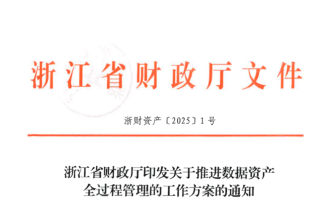 政策｜全国首个省级数据资产全过程管理工作方案发布